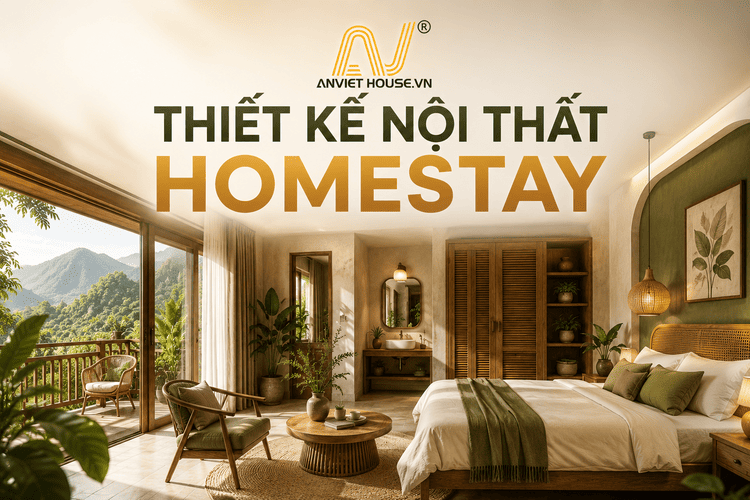 Anviethouse thiết kế thi công nội thất homestay tận tâm, trách nhiệm
