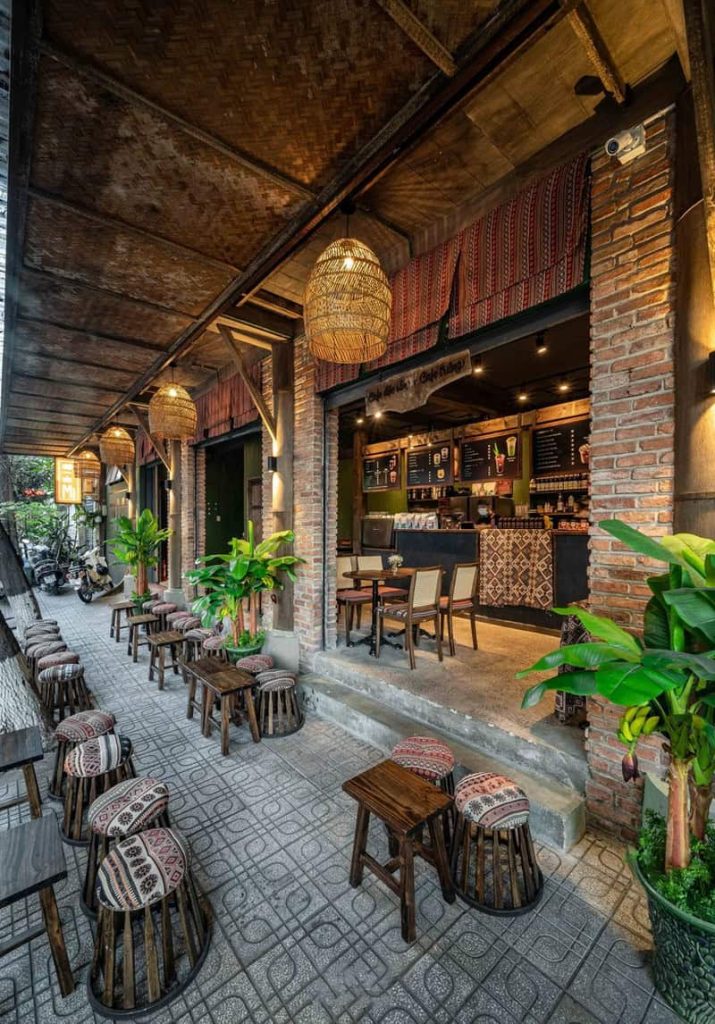 Thiết kế quán cafe 2 mặt tiền đẹp