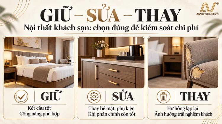 Nội thất khách sạn chọn đúng để kiểm soát chi phí