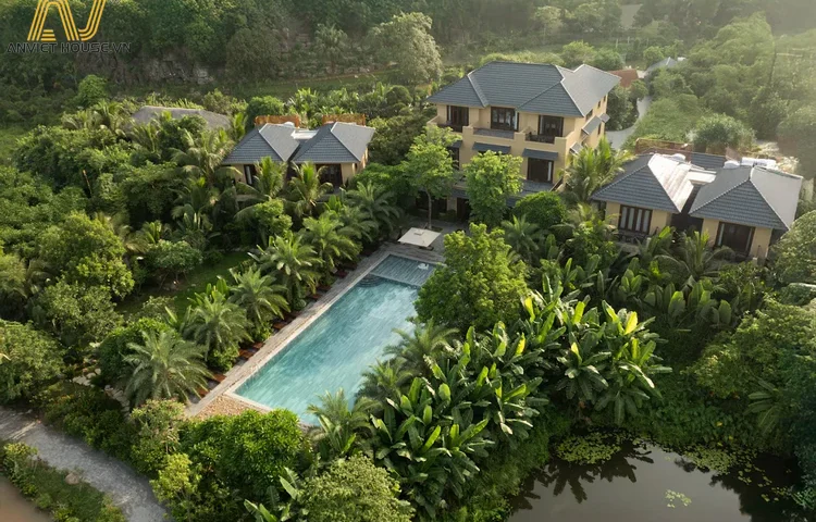 Anviethouse thi công nội thất resort phong cách Vintage