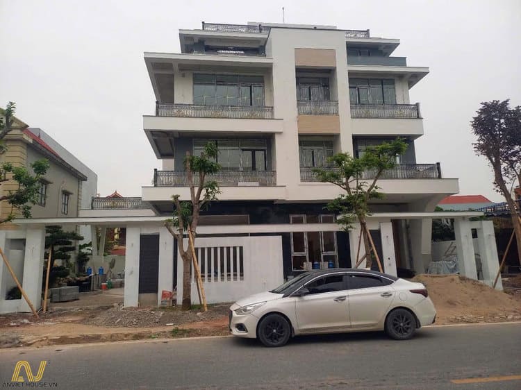 Thi công nội thất biệt thự gỗ óc chó
