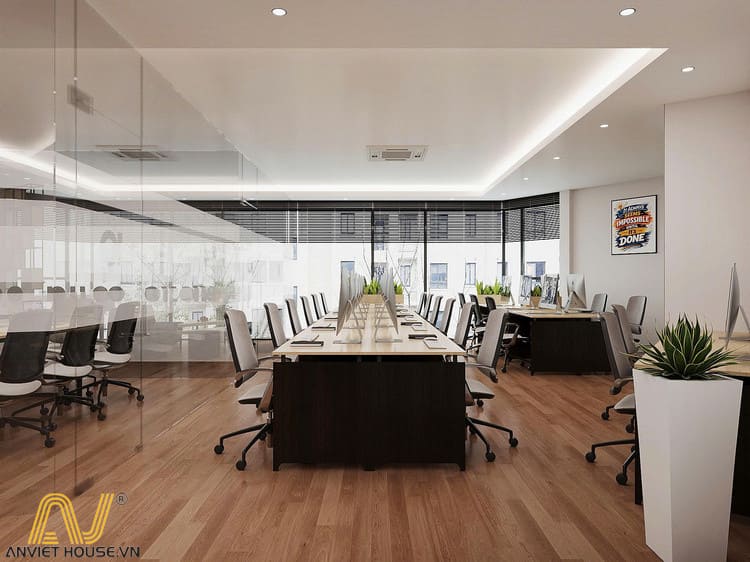 Thiết kế nội thất văn phòng không gian mở